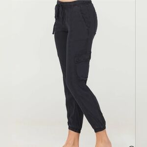 Bella Dahl Black Cargo Track Pants Joggers Size Large NWT $150